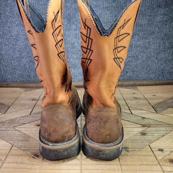 WIDE Irish Setter Men's 9.5 EE Marshall Leather Steel Toe Wellington Work Boots - Picture 6 of 12